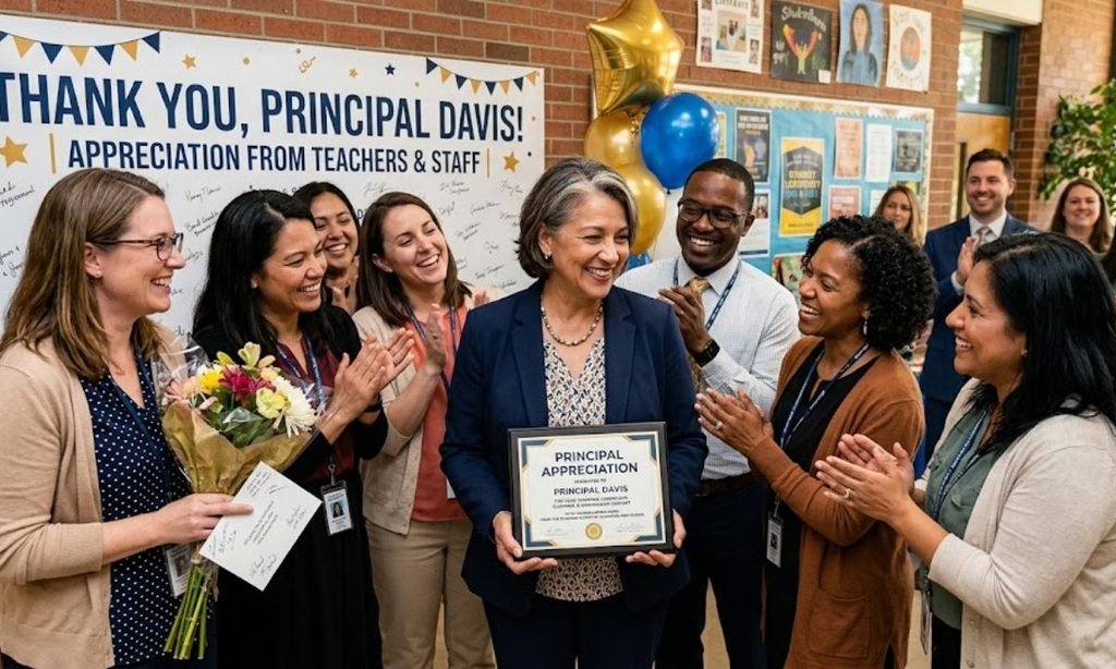 Appreciation Lines for a Principal from Teachers and Staff