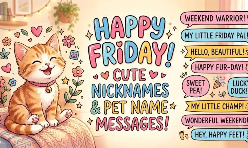 Cute Happy Friday Nicknames and Pet Name Messages