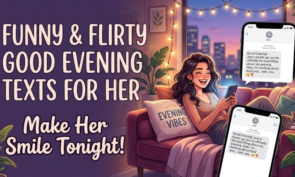 Funny and Flirty Good Evening Texts for Her