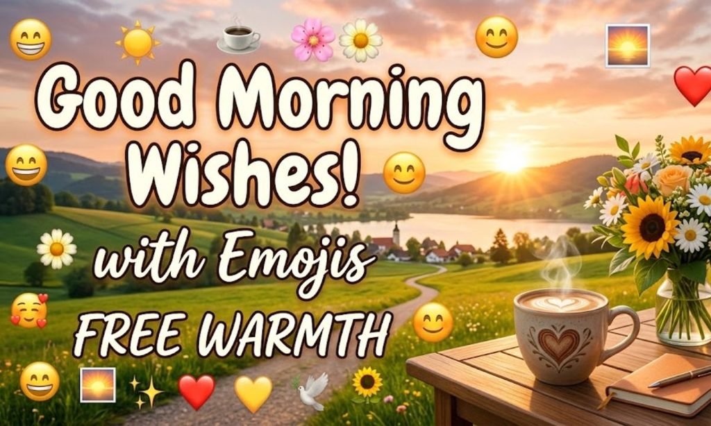 Good Morning Wishes With Emojis-Free Warmth