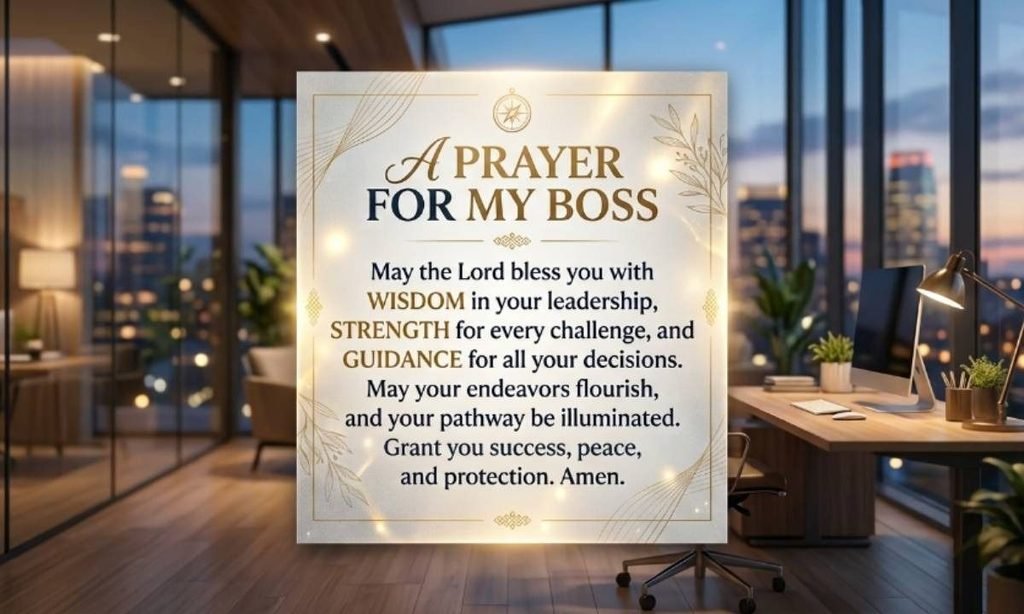 Short Prayer Message for My Boss